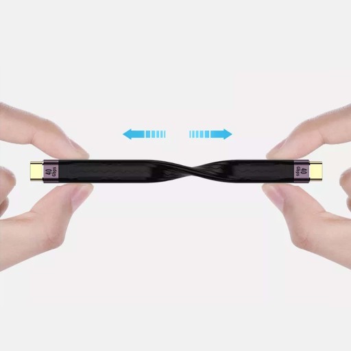 USB-C USB4 КАБЕЛЬ БЫСТРОЙ ЗАРЯДКИ 100 Вт, 40 Гбит/с, 8K, 13,8 см