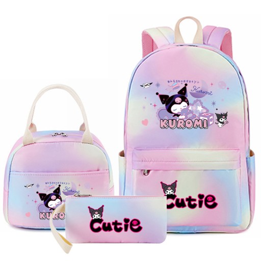 НОВЫЙ ШКОЛЬНЫЙ КОМПЛЕКТ Kuromi, РЮКЗАК, СУМКА, ЧЕХОЛ ДЛЯ КАРАНДА, высокое качество