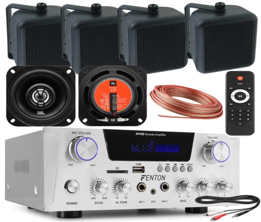 4-КОЛОННАЯ НАСТЕННАЯ ПОТОЛОЧНАЯ АУДИОСИСТЕМА JBL НА ПОВЕРХНОСТИ АУДИОСИСТЕМА BLUETOOTH USB-РАДИО