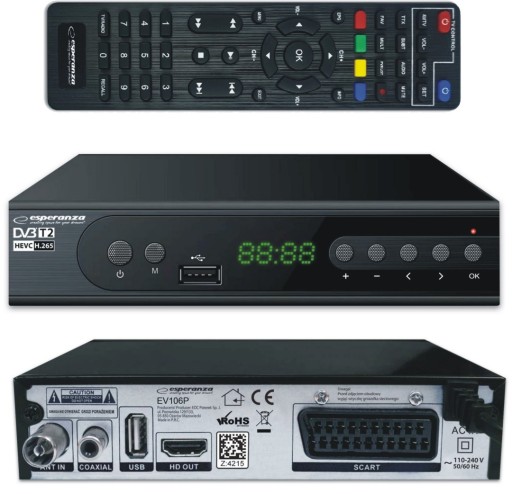 HD DVB-T2 HDMI H.265 HEVC декодер цифрового ТВ-тюнер