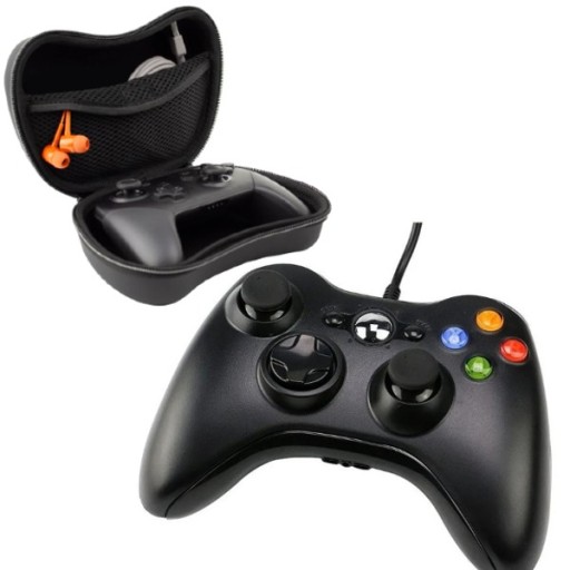 КОНТРОЛЛЕР GAMEPAD PAD для XBOX 360 / SLIM КОНСОЛЬ ДЛЯ ПК USB DUAL SHOCK + ЧЕХОЛ