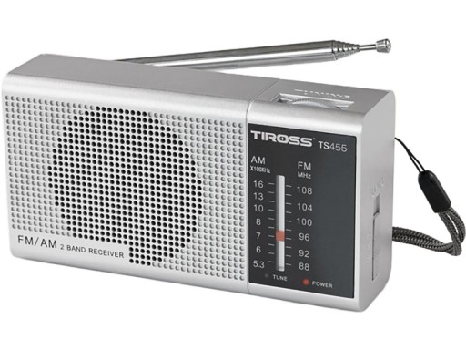 Портативная FM радиостанция TIROSS TS-455 AM Серебристый