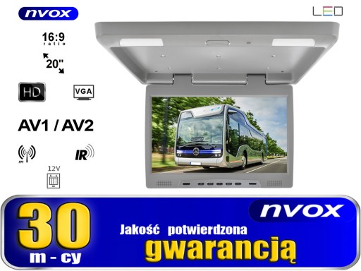 Потолочный автомобильный монитор 20 дюймов LED HD 12 В