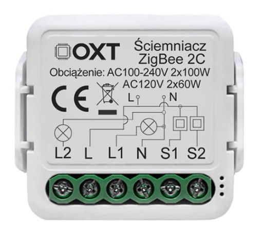 Модуль мини-диммера OXT 2 цепи ZigBee TUYA