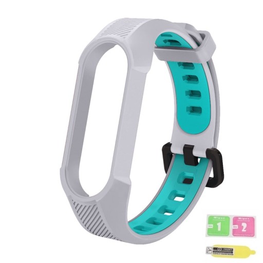 ЗАМЕНА РЕМЕШКА ДЛЯ XIAOMI MI BAND 5 ДВУХЦВЕТНЫЙ РЕМЕНЬ