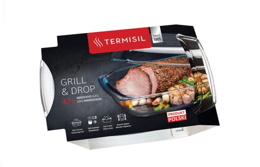 Termisil Grill 4,1л жаростойкая посуда с крышкой