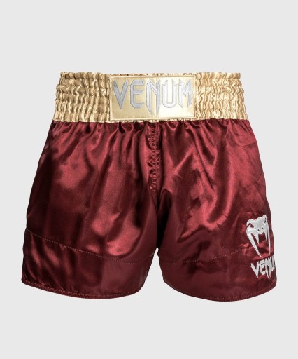 Классические шорты Venum Muay Thai бордовый/золотой/белый M