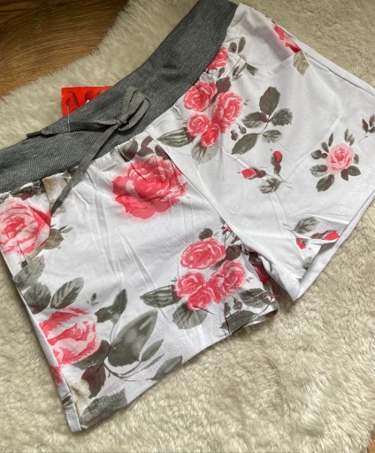 SZORTY bawełna krótkie SPODENKI FLOWERS 311K 36 S