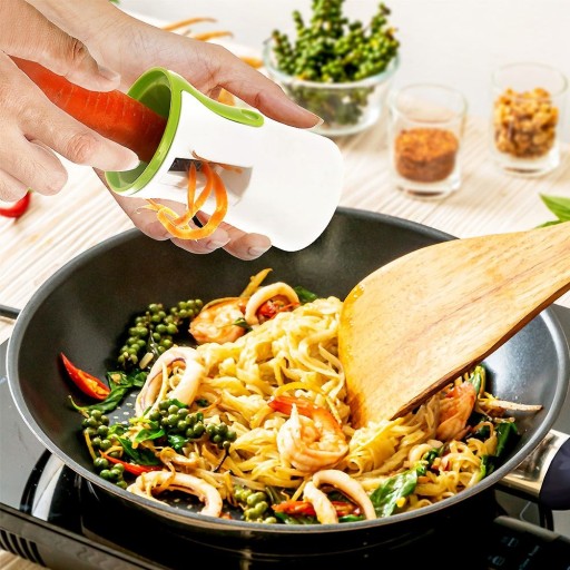 SPIRALNA TARKA WARZYWNE SPAGHETTI TEMPERÓWKA DO WARZYW 3w1 SPIRALE PASKI