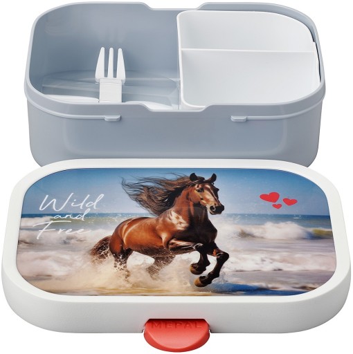 MEPAL LUNCHBOX ŚNIADANIÓWKA POJEMNIK OWOCE BIDON HORSE KOŃ ZESTAW DZIECKA