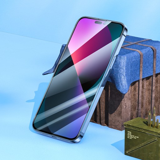 Силиконовый чехол и закаленная фольга для iPhone 14pm
