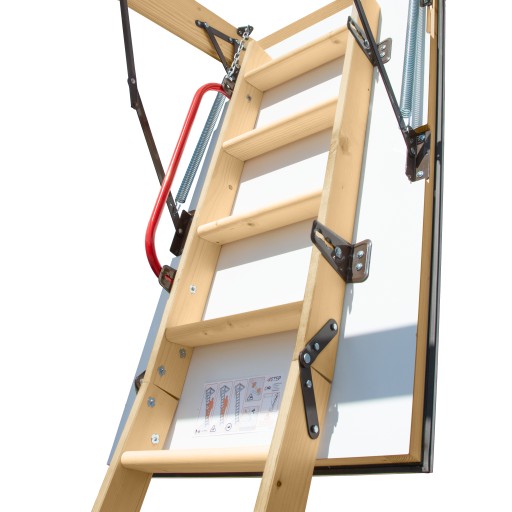 PASYWNE Schody Wyłaz na strych EXTRA 0,86 W/m2K 46mm 120x70 70x120 H305 cm