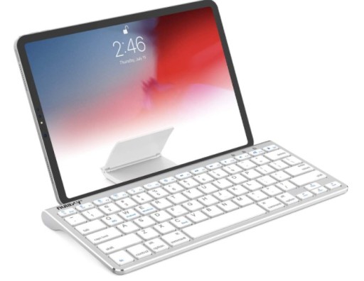 NULAXY KM13 Bluetooth-клавиатура с подставкой Немецкая раскладка клавиатуры
