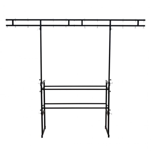STAND4ME DJ120 DUO DJ СТЕНД С ПОПЕРЕЧНОЙ СТОЛНОЙ СТАНЦИЕЙ С ОСВЕЩЕНИЕМ РАМПЫ