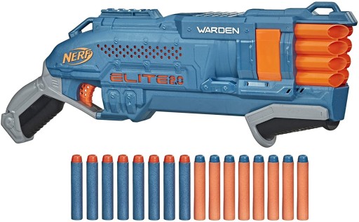 NERF ELITE 2.0 ZESTAW PISTOLET WARDEN DB-8 + CELE + 50 STRZAŁEK + OPASKA