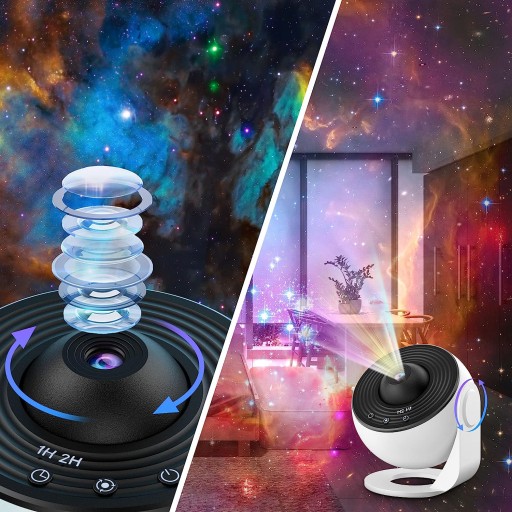 Звездный проектор, ночник, 13 планетарных дисков, USB-планетарий, 360 градусов