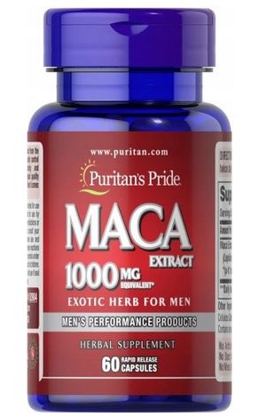 Puritan's Pride MACA 1000 мг 60 тыс. ЭКСТРАКТ ЛИБИДО ЖИЗНЕННОСТЬ