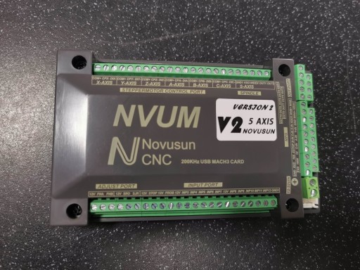 Контроллер, контроллер фрезерного станка с ЧПУ, 5 осей NVUM V2, 200 кГц, USB Mach3