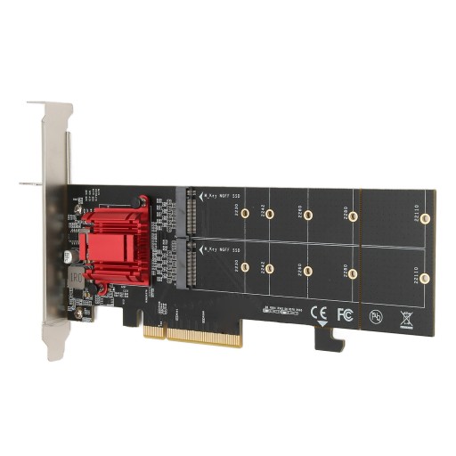 двойной адаптер m.2 pcie nvme с функцией разветвления pcie SSD на pcie 3.1 x8
