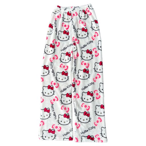 Хэллоуин Sanrio Hello Kitty Пижамные штаны Аниме Флис Двойная Z