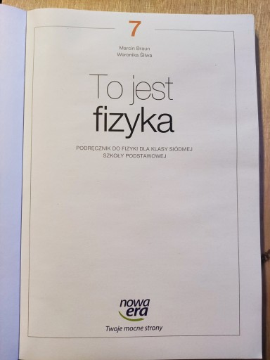 Это физика, Учебник для начальной школы 7 класса Nowa Era