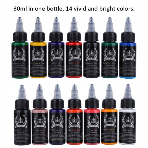НАБОР 14 ЦВЕТОВ DYNAMIC 420 мл INK краска для тату
