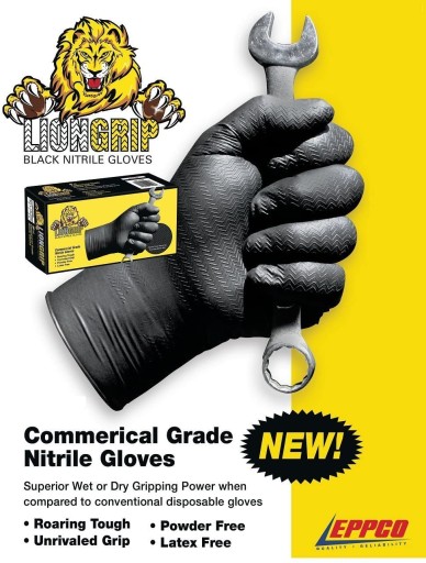 ПЕРЧАТКИ ДЛЯ МАСТЕРСКОЙ Lion Grip 100шт L