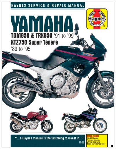Yamaha TDM850 TRX850 XTZ750 (1989-1999) Haynes 24h руководство по ремонту