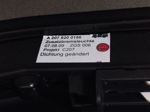 KLAPA BAGAŻNIKA DO MERCEDES E-KLASA W207 COUPE