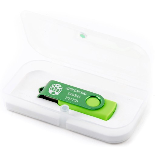 PREZENT Pendrive GRAWER 8 GB USB 2.0 + BOX na ZAKOŃCZENIE ROKU dla UCZNIA