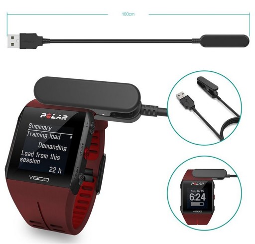 USB-КАБЕЛЬ ЗАРЯДНОЕ УСТРОЙСТВО ДЛЯ СМАРТ-ЧАСОВ 100 СМ POLAR V800