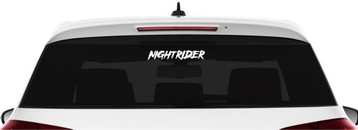 Naklejka na auto tira NIGHT RIDE rider Nocna Jazda *Kolory *17cm
