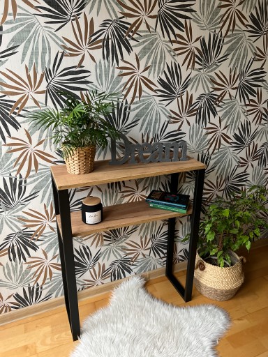 Стол консольный, Стол консольный, Туалетный столик LOFT 80х25х87 Дуб