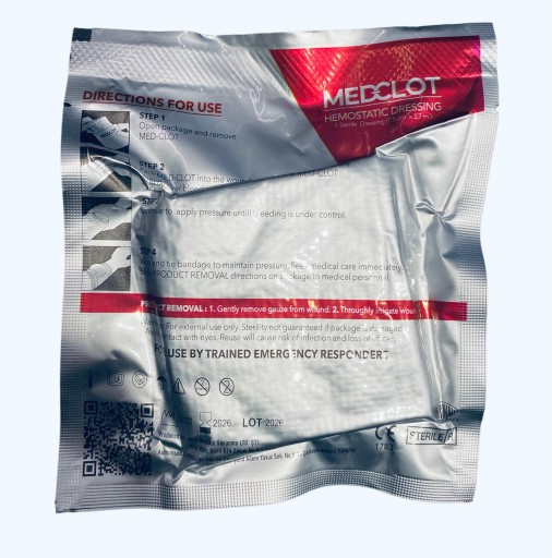 Хитозановая кровоостанавливающая повязка Medclot CELOX для остановки кровотечений из ран