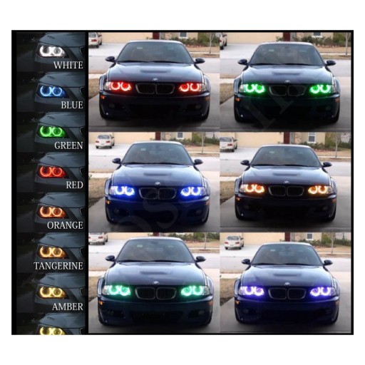 BMW E36 E38 E39 E46 Кольца «ангельские глазки» RGB + пульт дистанционного управления