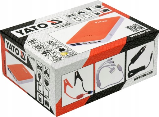 YATO Powerbank POWER BANK 7500 мАч USB-запуск автомобиля