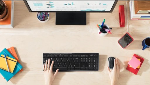 Комплект клавиатуры и мыши Logitech MK270 черный 920-004509