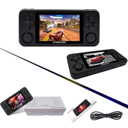 RG351P ПОРТАТИВНАЯ ИГРОВАЯ КОНСОЛЬ 64G TF КАРТА WiFi ДЛЯ ДЕТЕЙ, PSP ПОДАРОК