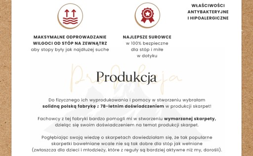 Skarpetki dziecięce 3Kamido OUTDOOR wełna merino szaro - pomarańczowe 23-26