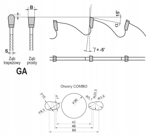 Пила твердосплавная 210x30x2,7/2,0/54z Торцовочная пила МДФ HDF GLOBUS