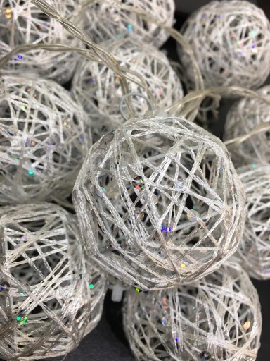 ГИРЛАНД ДЕКОРАЦИЯ LED 10л теплый белый серебристый