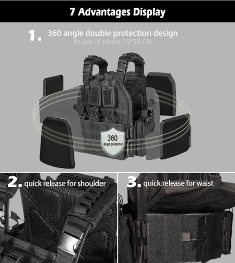 Тактический жилет типа «Plate Carrier» для баллистических вкладышей системы Molle 1