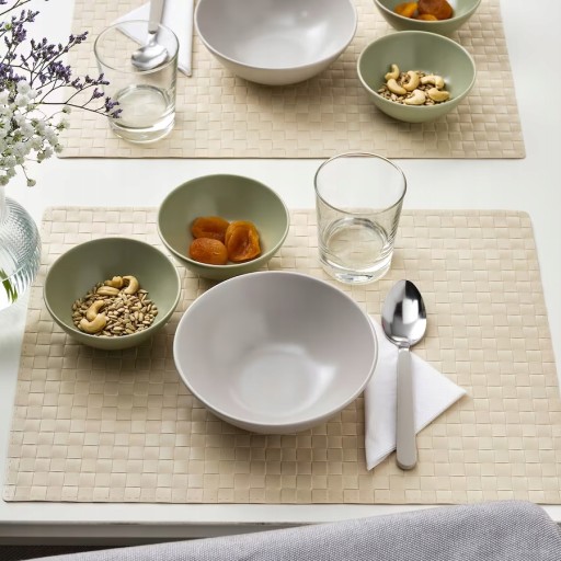 IKEA FARGKLAR Миска Матовая светло-серая 16 см 4 шт.