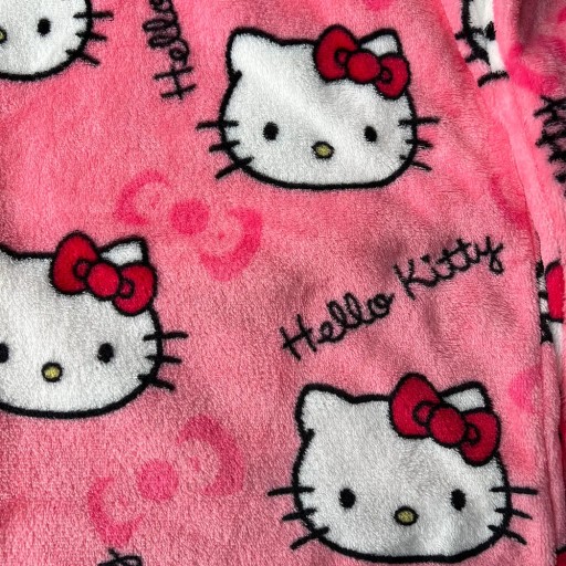 Sanrio Hello Kitty фланелевая пижама черная женская теплая M-XXL