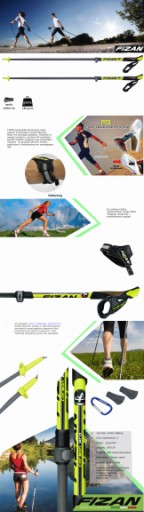Fizan Carbon Pro Палки для скандинавской ходьбы 80% карбон