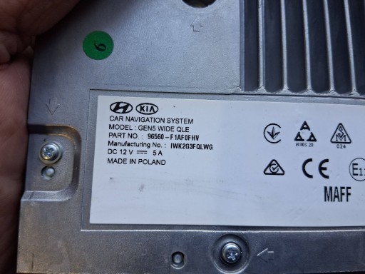 KIA SPORTAGE IV LIFT RADIO NAWIGACJA 96560F1AF0FHV