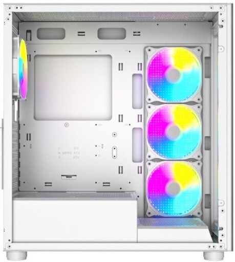 БЕЛЫЙ ИГРОВОЙ ЕМКОСТЬ ЦВЕТНАЯ RGB ВЕНТИЛЯТОРЫ ОКНО РАСШИРЕННЫЙ ATX