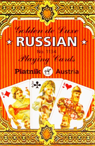 ЗОЛОТЫЕ ИГРОВЫЕ КАРТЫ PIATNIK CARSKIE В КОРОБКЕ