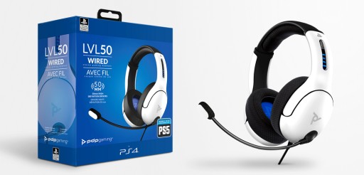 Проводные наушники для PS5/PS4 LVL50 PDP WHITE