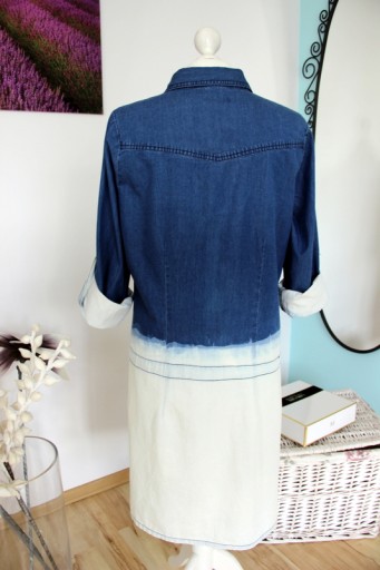 Anmol Długa tunika dwukolorowy jeans 40 42 44